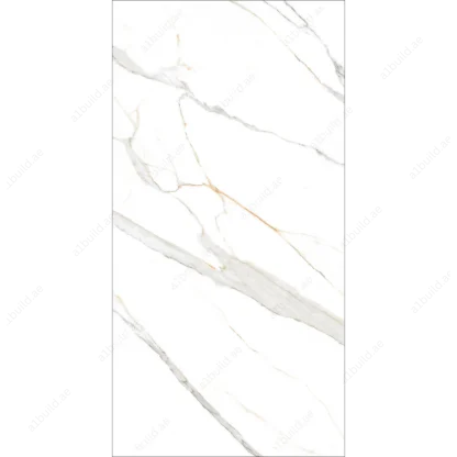 Gronza White High Gloss Book Match Porcelain Slabs | 120x240cm - Image 3