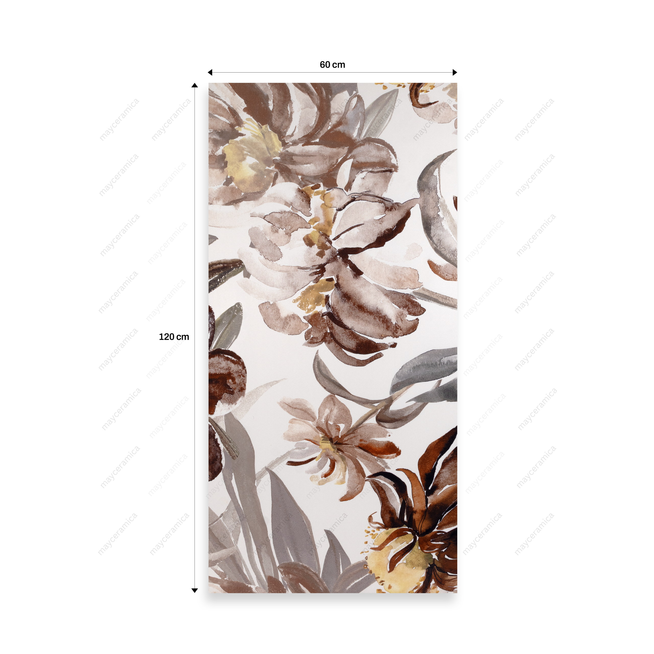 Hibiscus A & B 60x120cm 09mm Glitter on Mattb